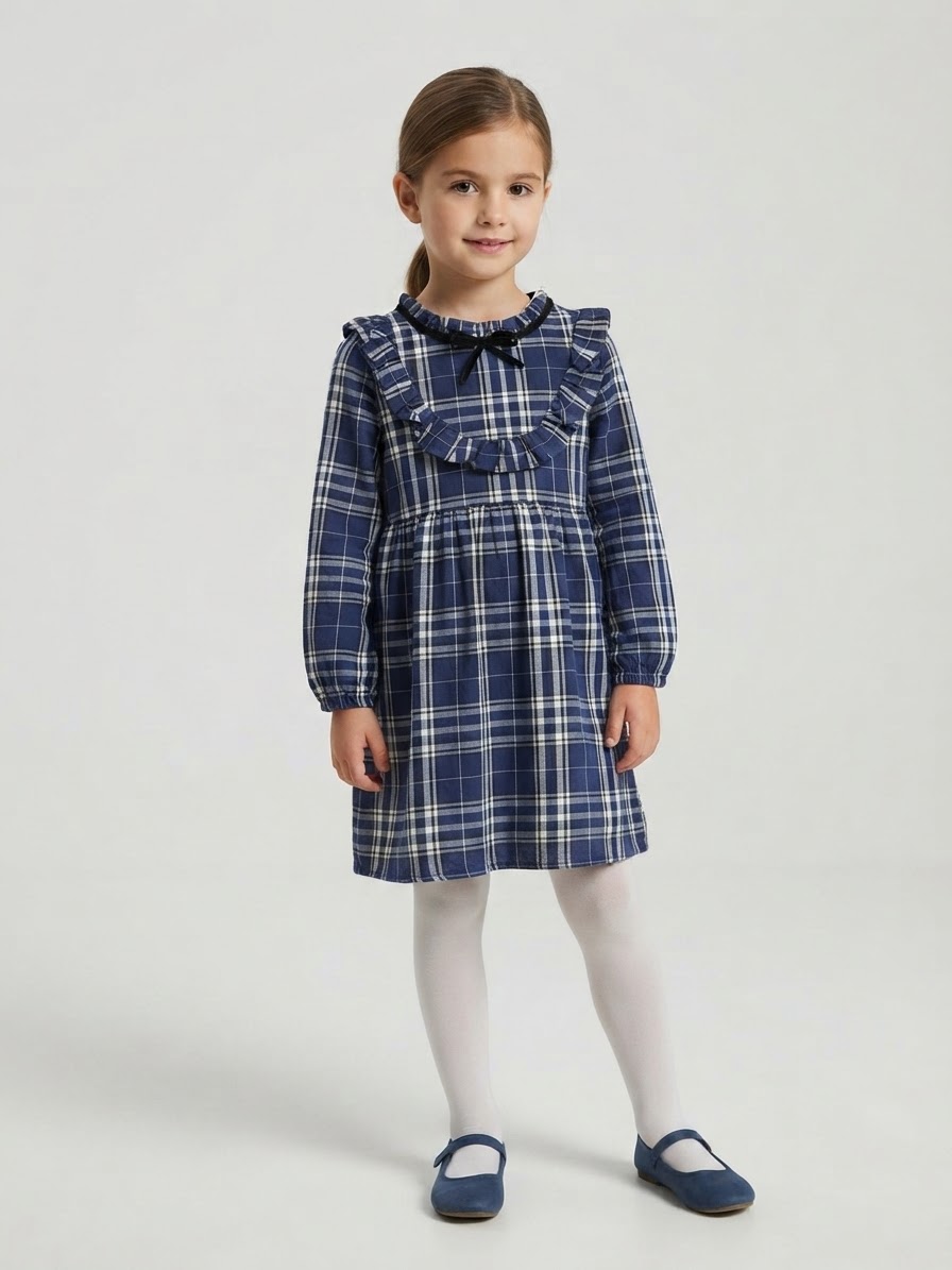 Robe à carreaux pour fille