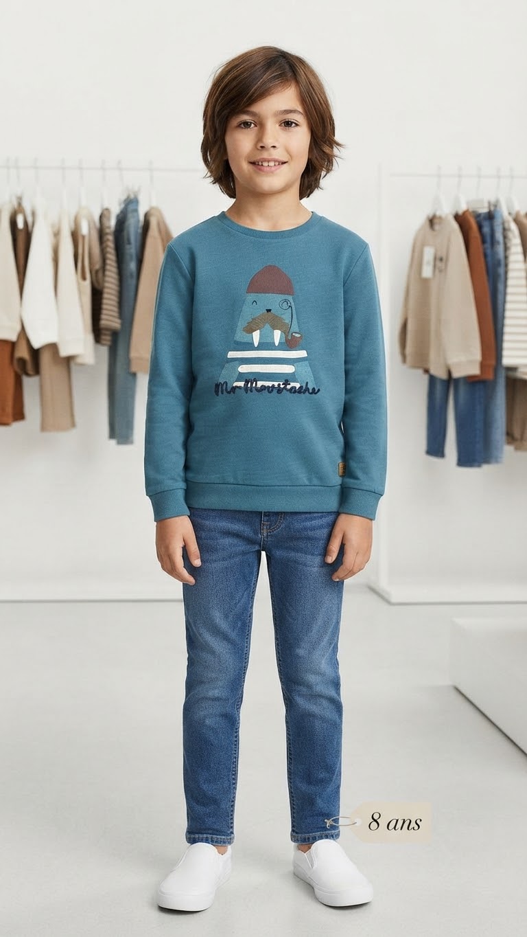 Pull bleu sarcell