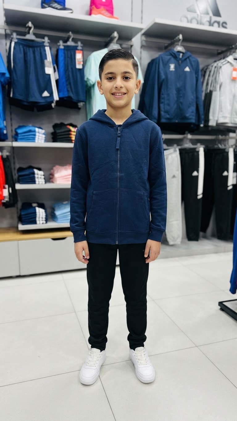 Pull à cappuche bleu marine
